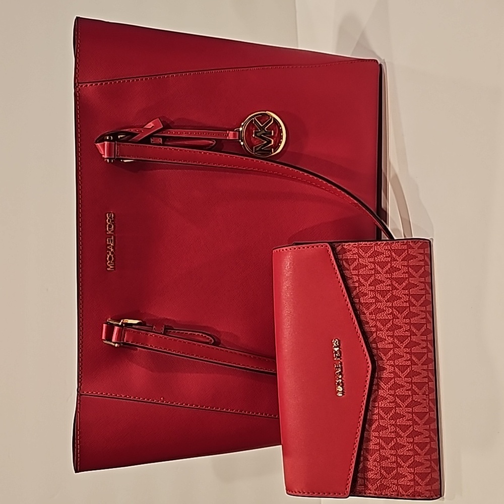 Michael Kors Tote Set Pink, NEW